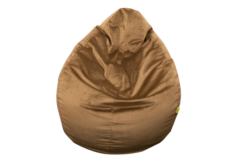 Lazy Panda Handmade Velvet Fabric Bean Bags - Brown